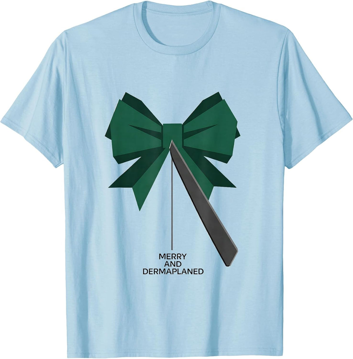 Men's Merry And Dermaplaned Editorial Conceptual Esthetician T-Shirt - Baby Blue