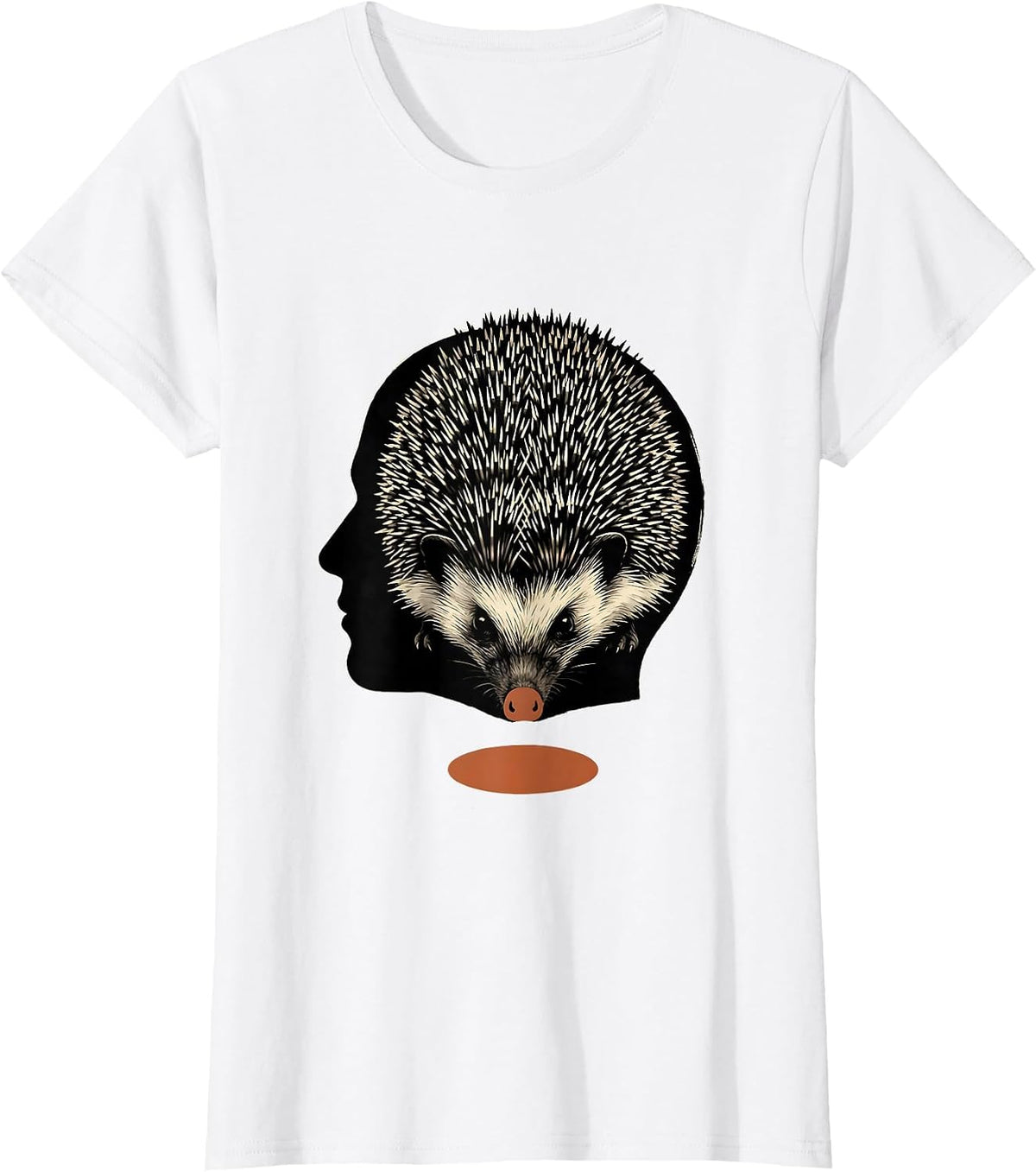 Curled Hedgehog Cute Hedgehog Lover Humor Gift T-Shirt - White