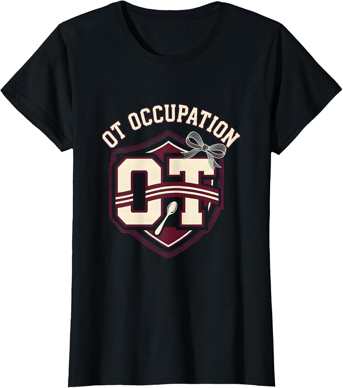 Women's OT Occupation Retro Playful Occupational Therapy OT Month T-Shirt - Black