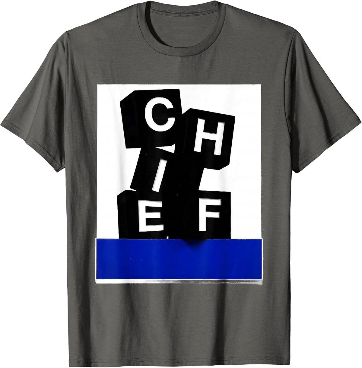 Charlie Hotel India Echo Foxtrot Vintage Thin Blue Line T-Shirt - Asphalt Grey