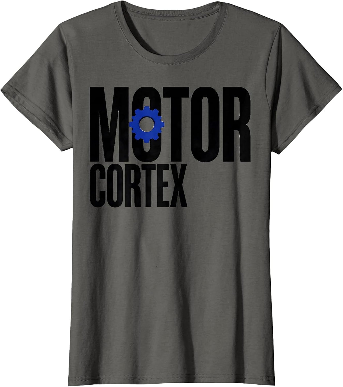 Women's Motor Cortex Swiss International Science Humor Neuroscience T-Shirt - Asphalt Grey