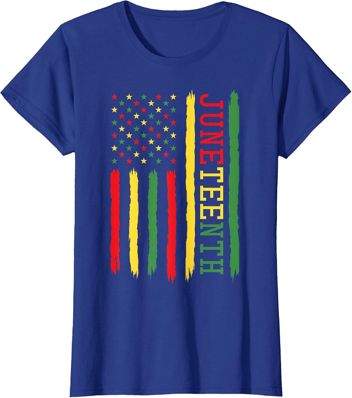 Juneteenth Flag Black History African American RBG Colors T-Shirt - Royal Blue