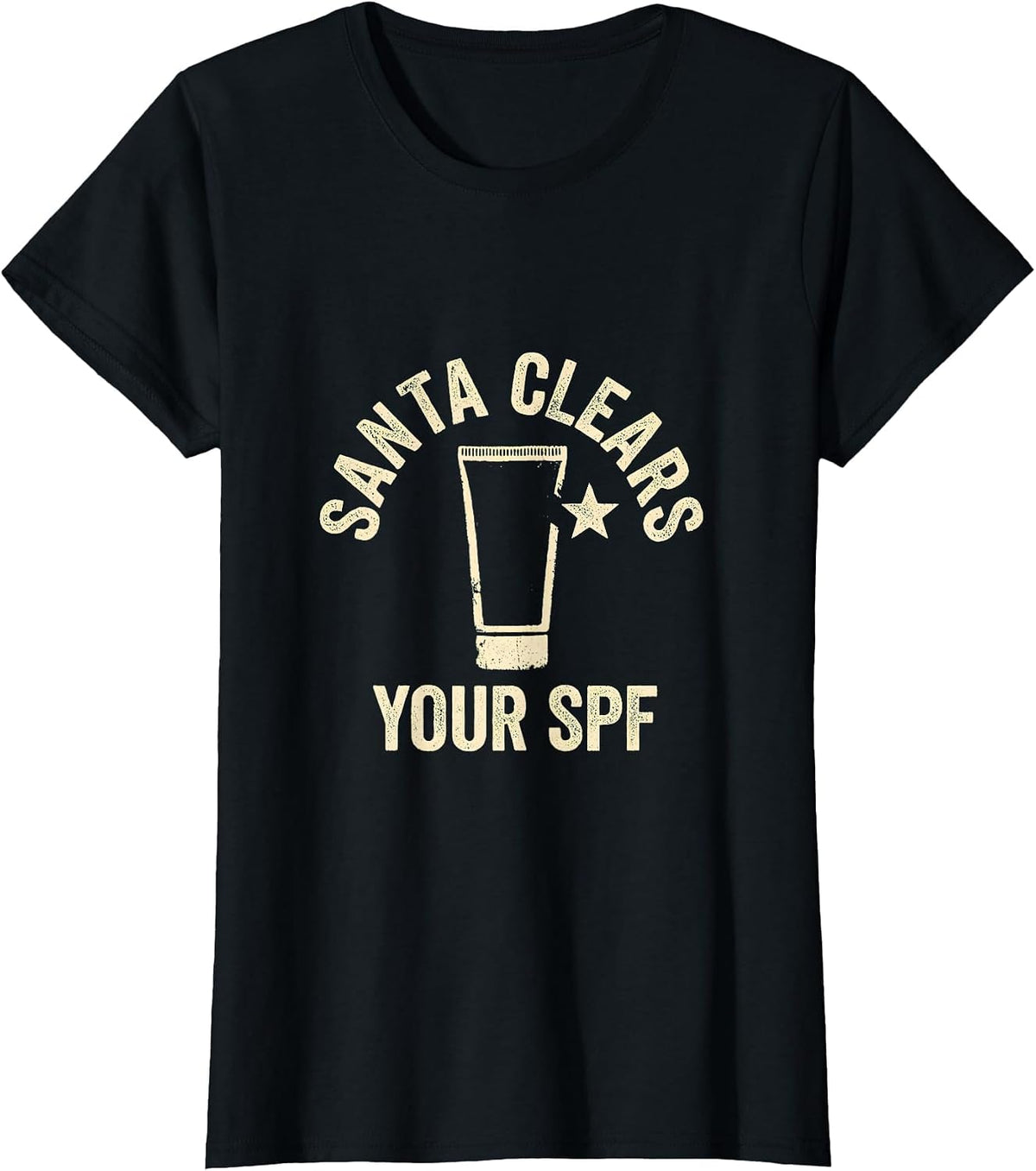 Santa Clears Your SPF Funny Esthetician Skincare T-Shirt - Black