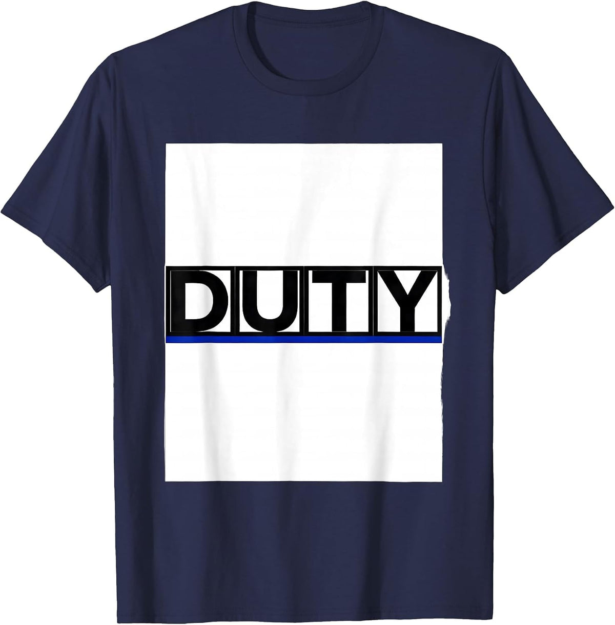 Delta Uniform Tango Yankee Thin Blue Line Police Support T-Shirt - Navy Blue