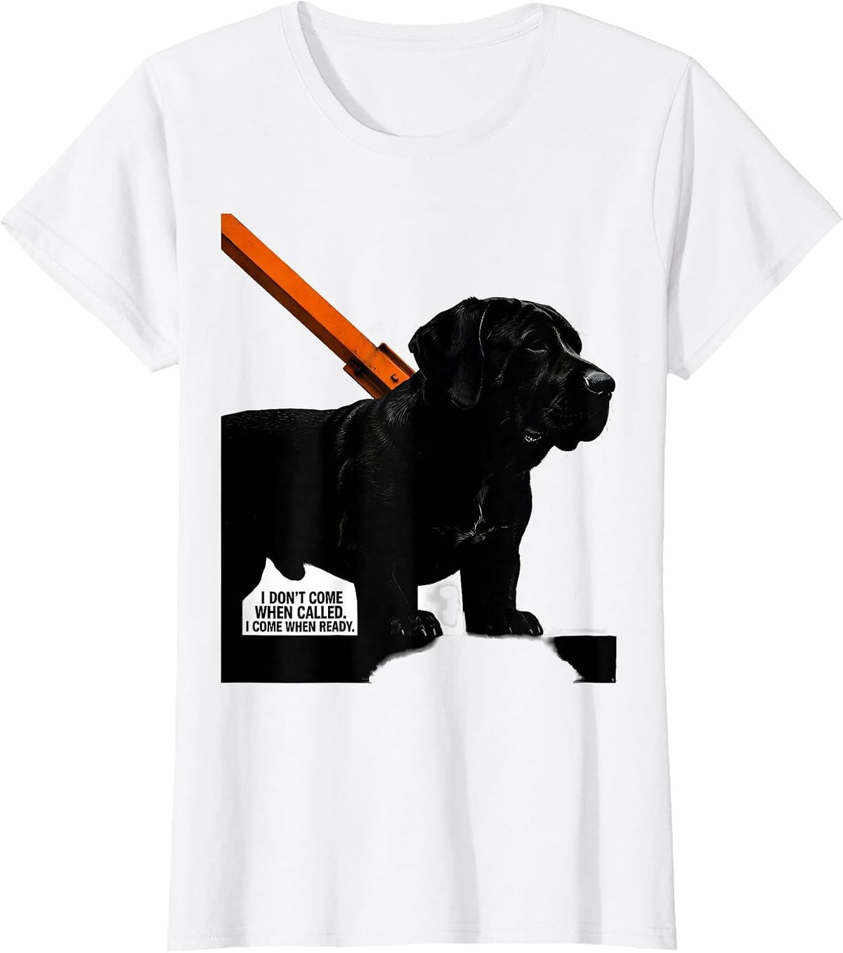 Women's I Don't Come When Called I Come When Ready Funny Basset T-Shirt - White
