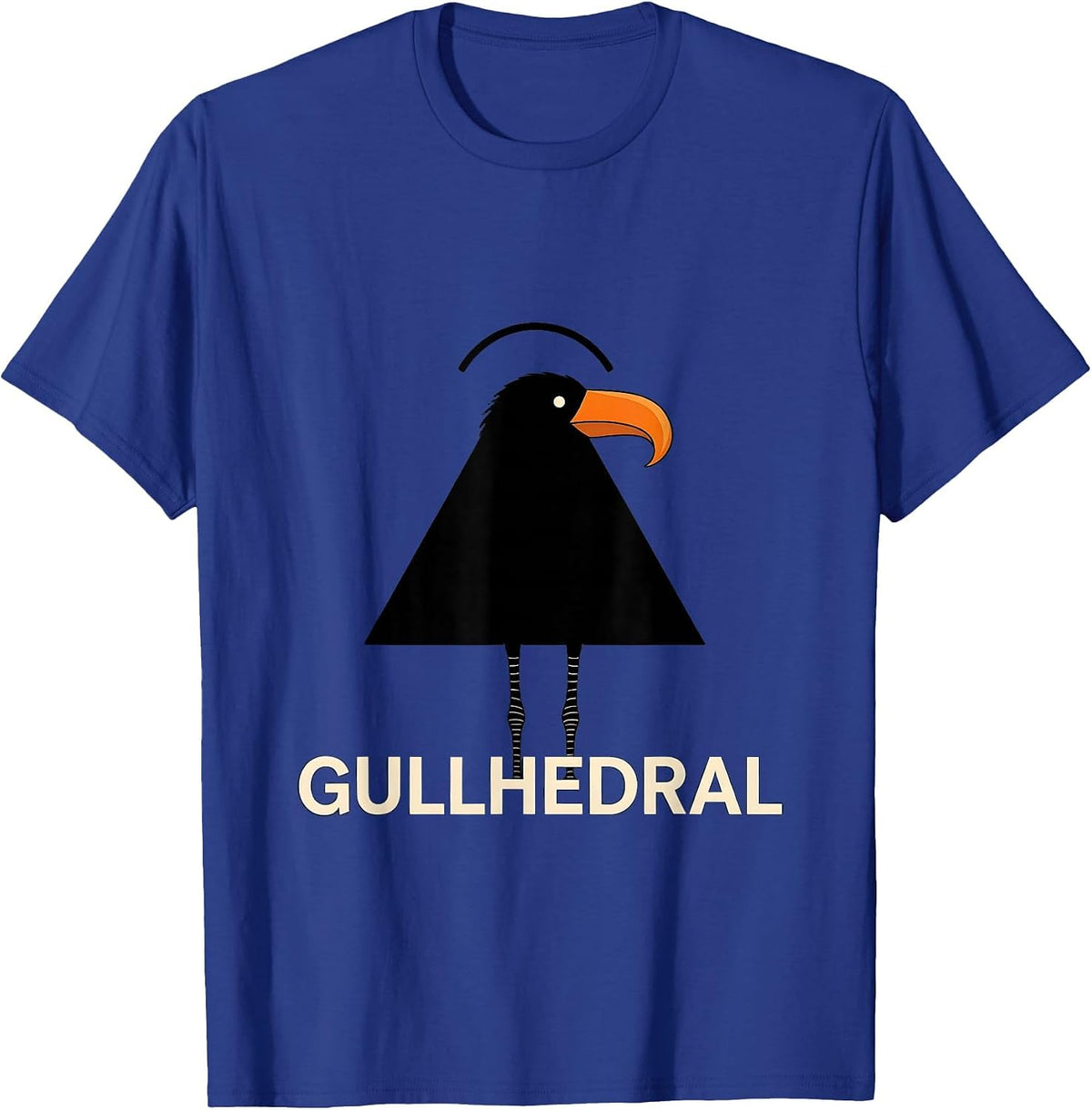 Gullhedral Minimalist Bird Pun Funny Math Teacher Humor T-Shirt - Royal Blue