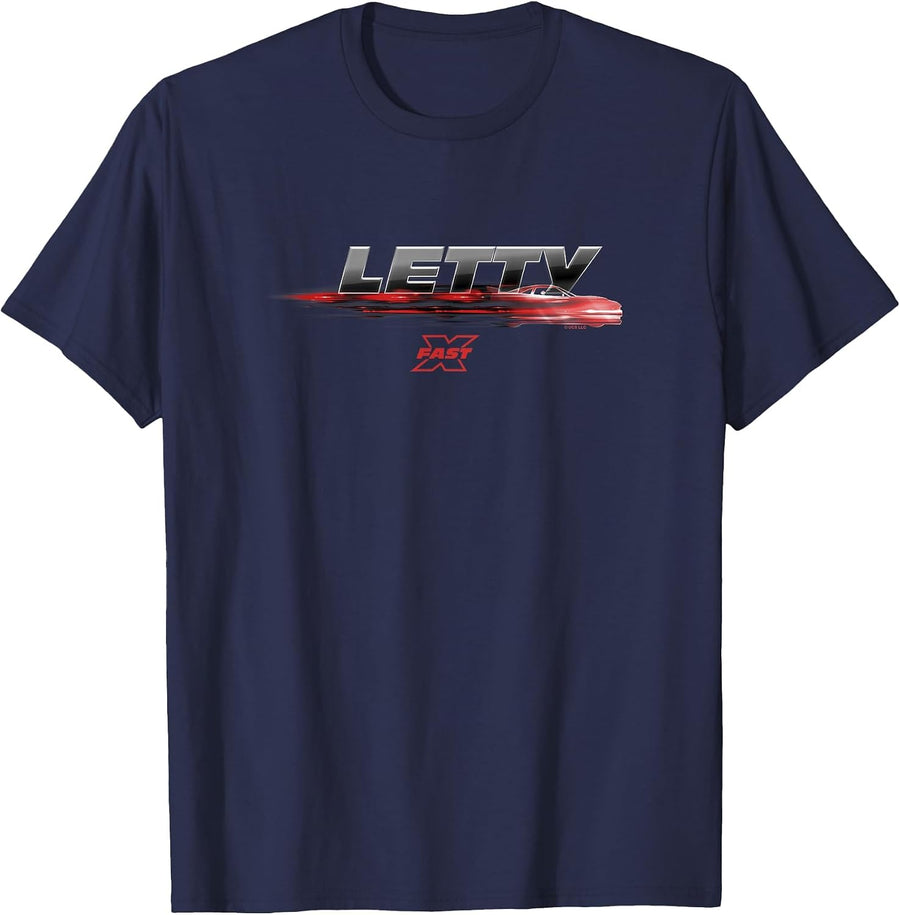 Fast X Letty Red Blur Speed Race Car Gradient Poster T-Shirt - Navy Blue