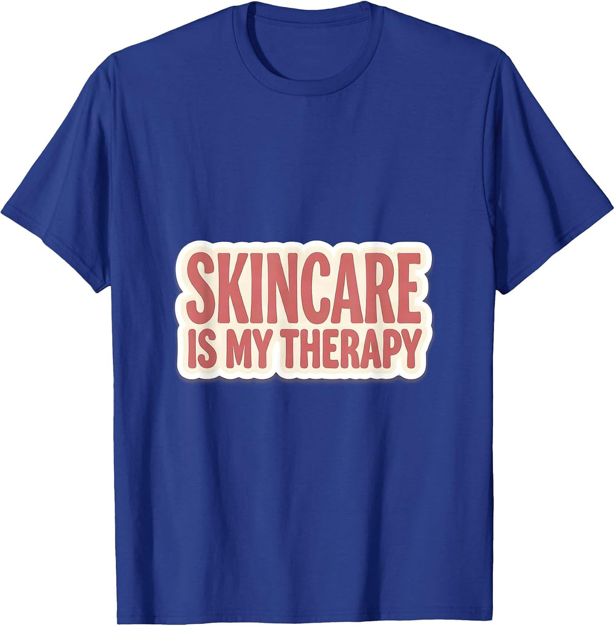 Skincare Is My Therapy K-Beauty Design T-Shirt - Royal Blue