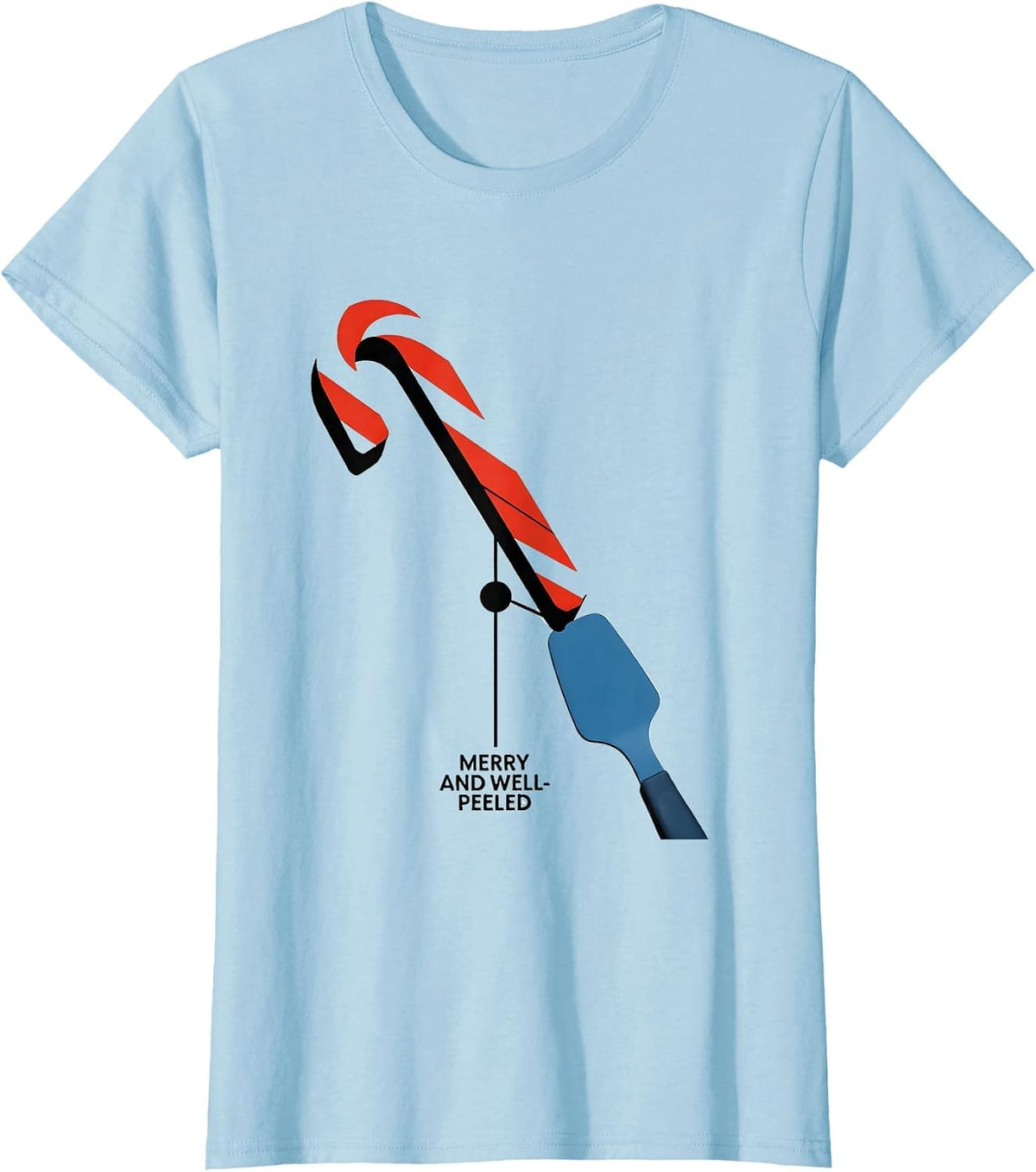 Women's Merry And Well-Peeled Bauhaus Modernist Esthetician T-Shirt - Baby Blue