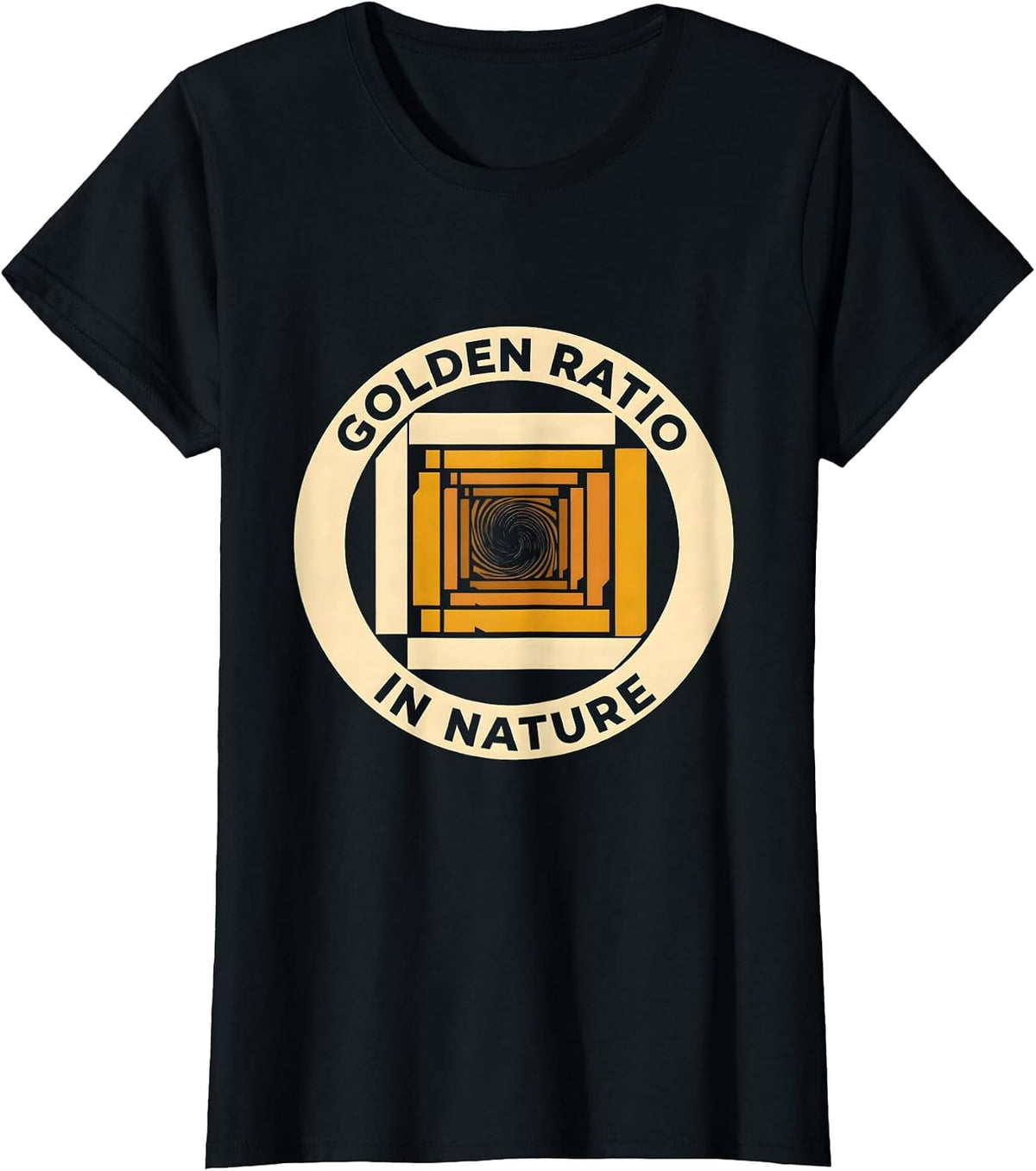 Golden Ratio In Nature Math Enthusiast Sacred Geometry T-Shirt - Black