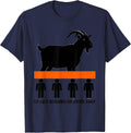 My Goat Outranks The Entire Staff Funny Pet Lover Gift T-Shirt - Navy Blue