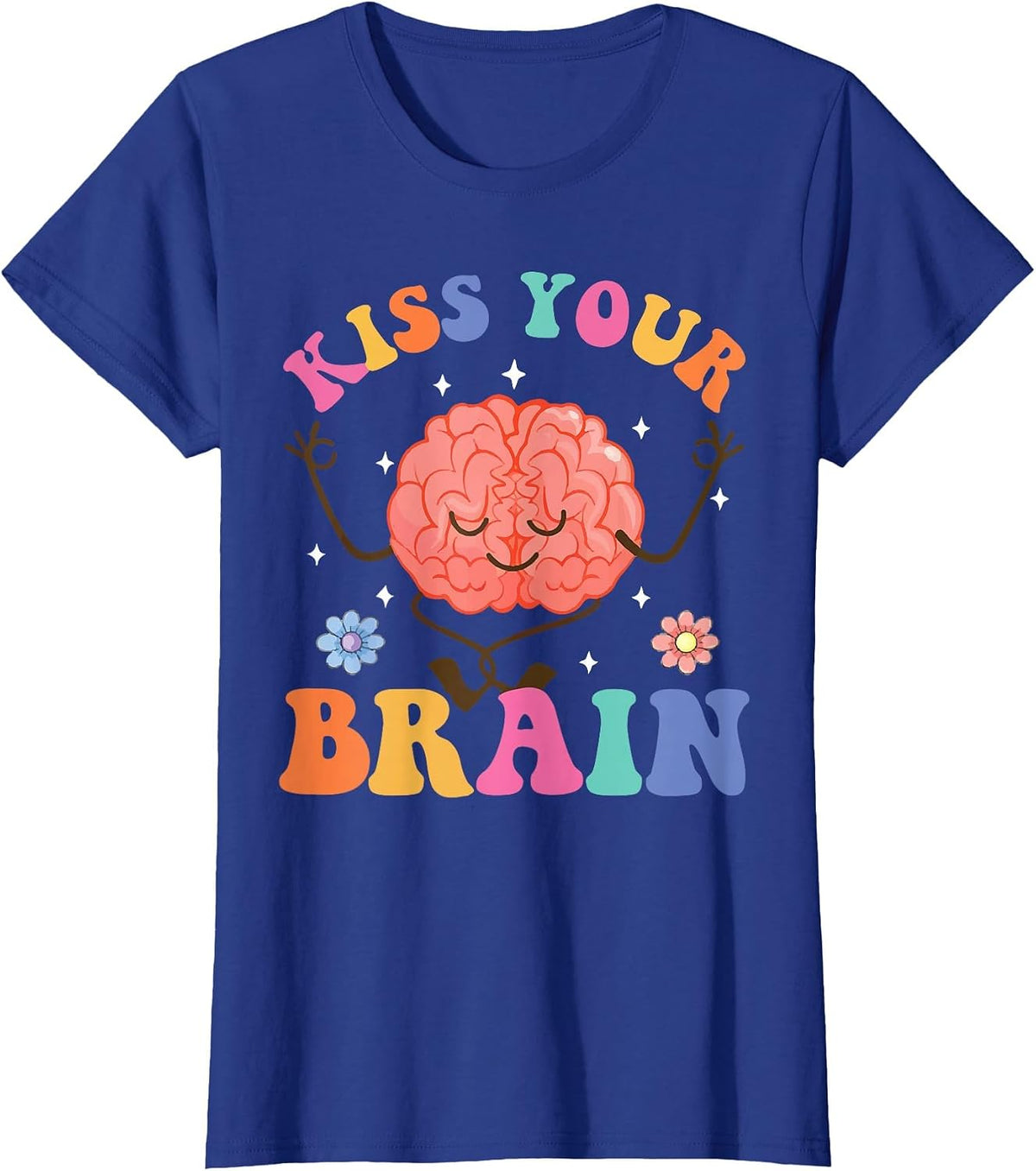 Kiss Your Brain Sped Teacher Appreciation Back to School Kid T-Shirt - Royal Blue