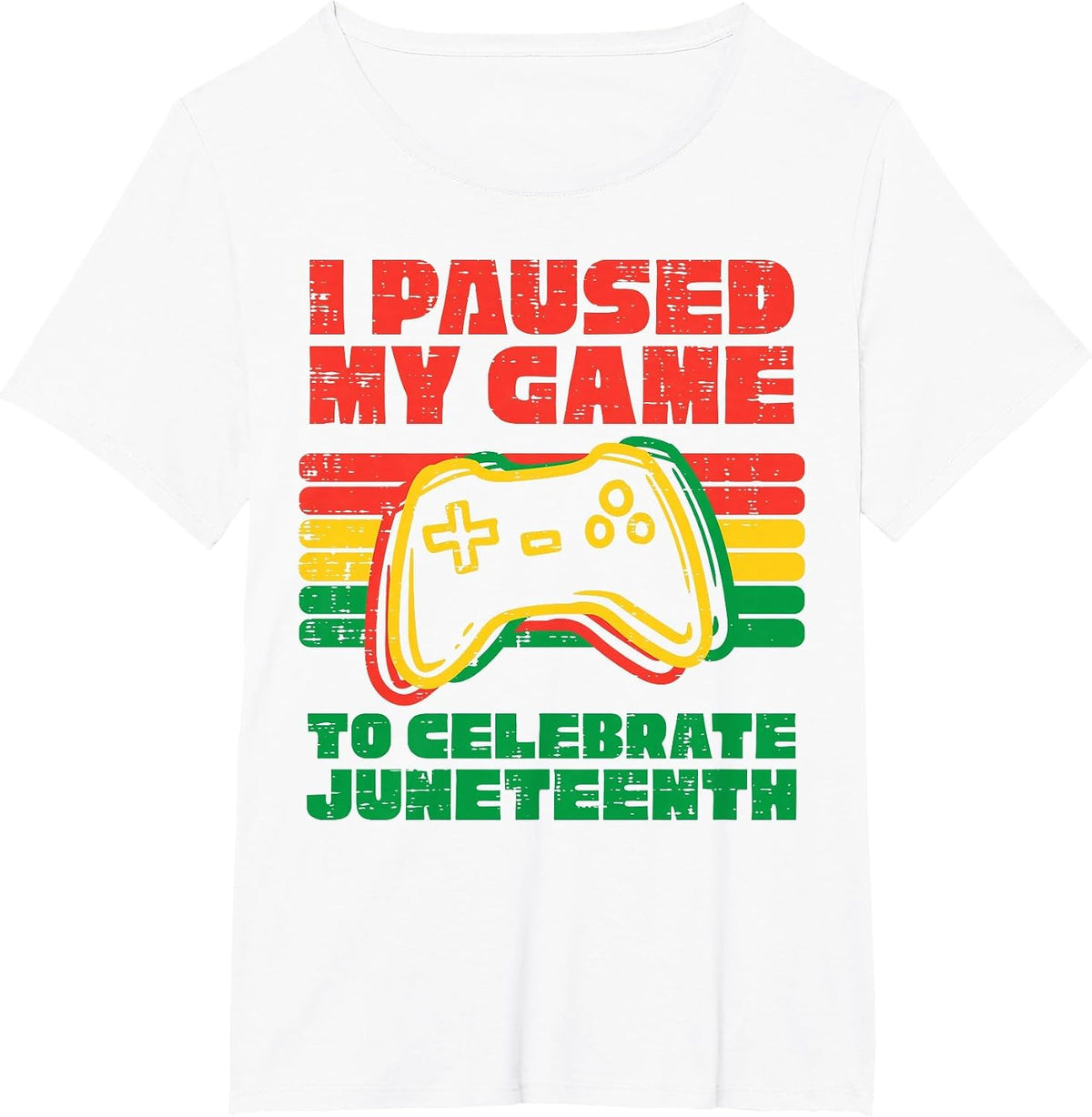 I Paused My Game to Celebrate Juneteenth Black Kids Boys Men T-Shirt - White
