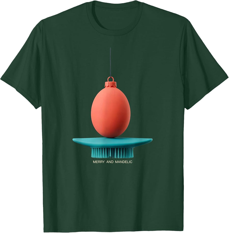 Men's Merry And Mandelic Midcentury Modern Esthetician Dermatology T-Shirt - Dark Green