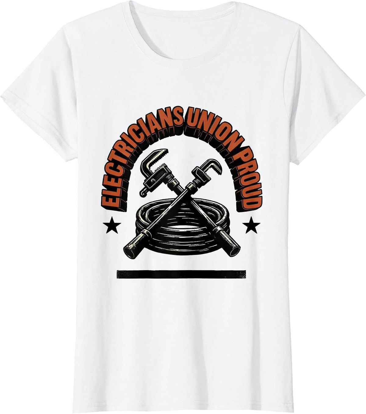 Women's Electricians Union Proud Skilled Trades Worker Labor T-Shirt - White