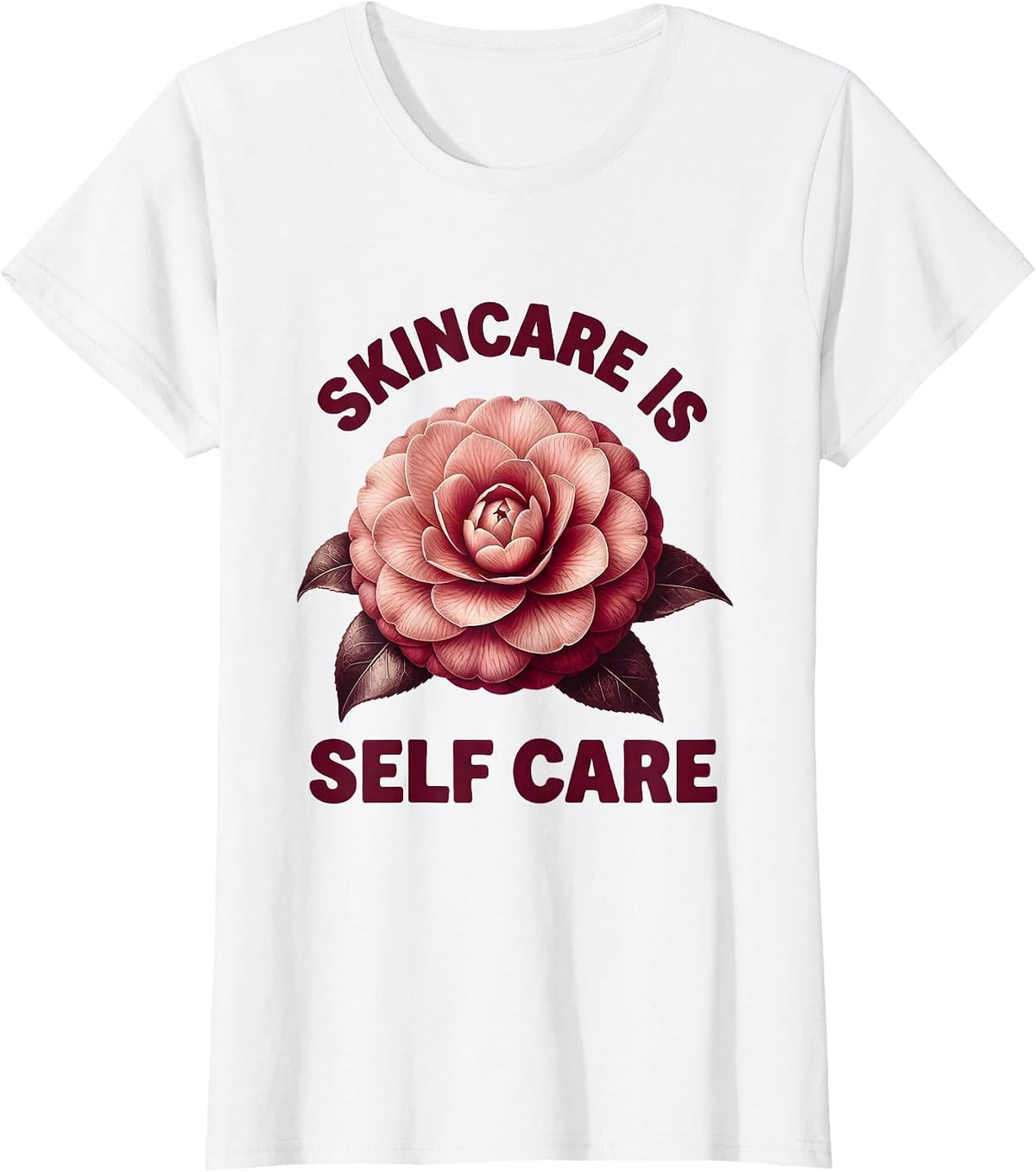 Skincare Is Self Care K-Beauty Inspirational Design T-Shirt - White
