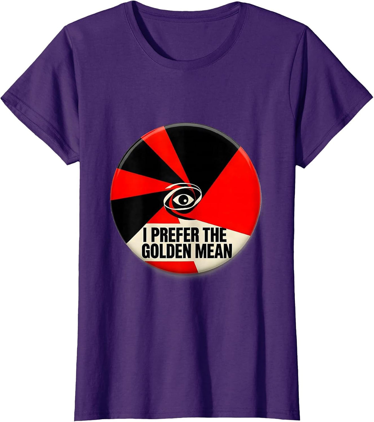 Women's I Prefer The Golden Mean Constructivist Sacred Geometry Math T-Shirt - Purple