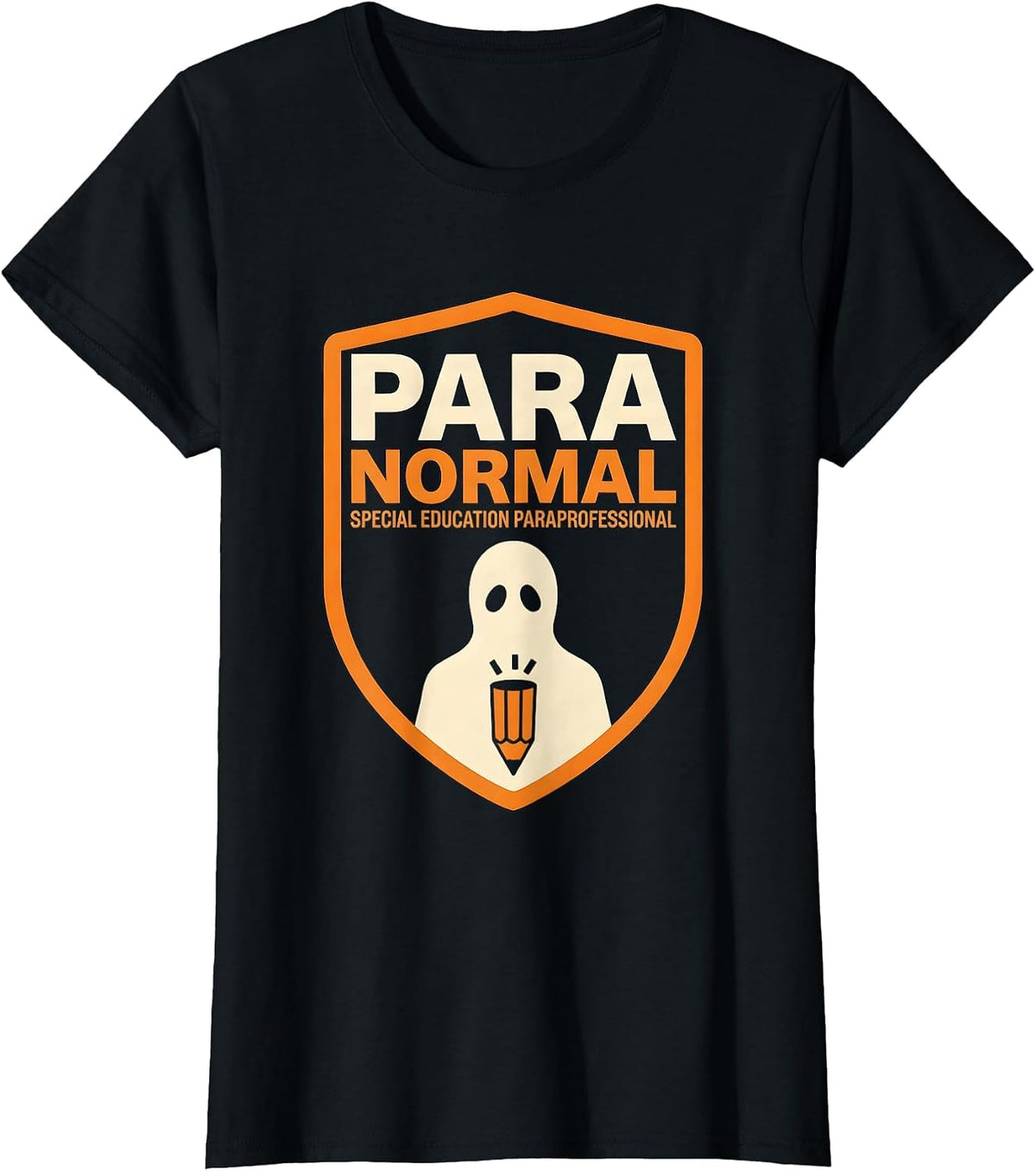 Women's Para Normal Special Education Paraprofessional Ghost T-Shirt - Black