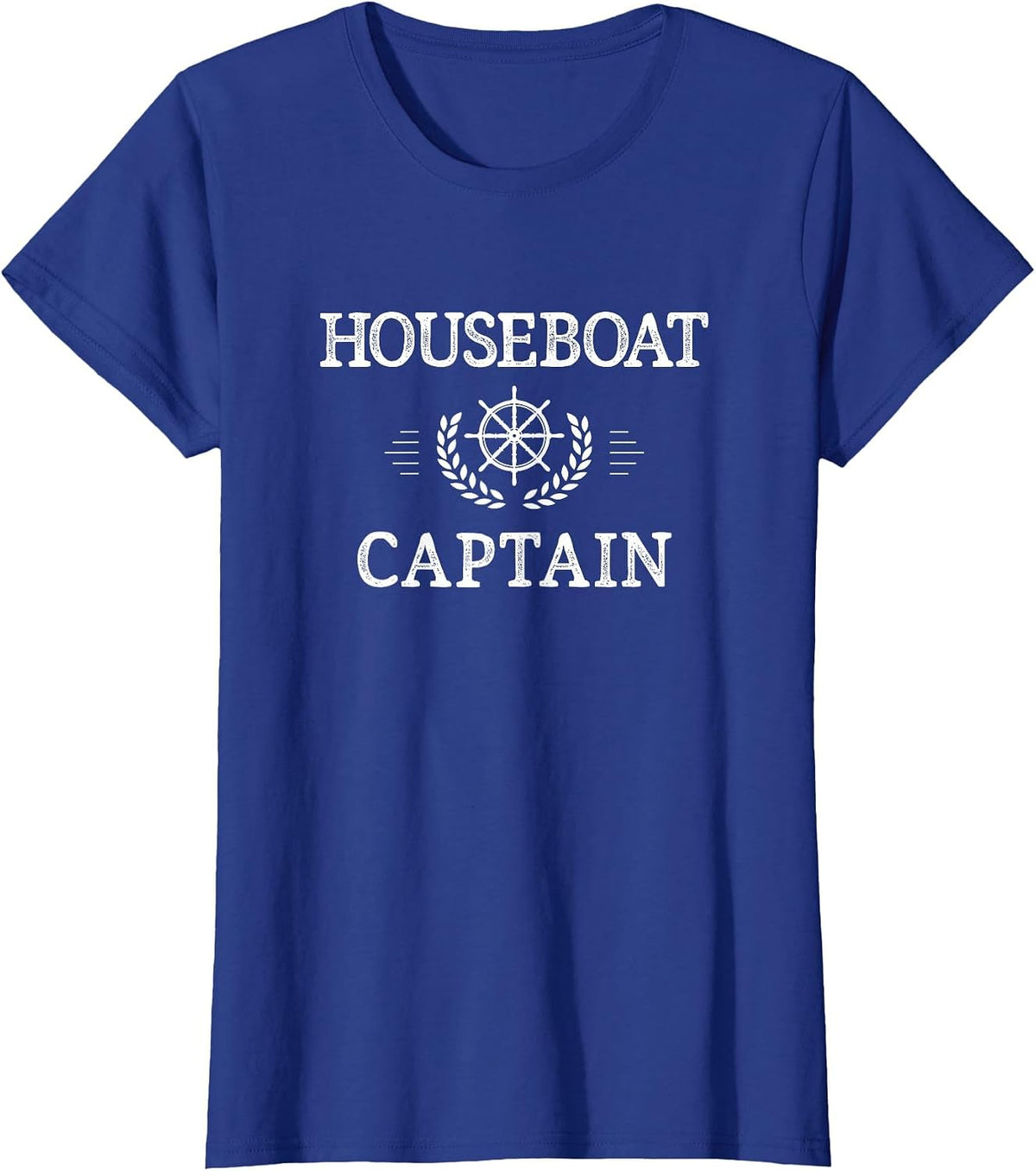 Houseboat Captain - Vintage Style - T-Shirt - Royal Blue