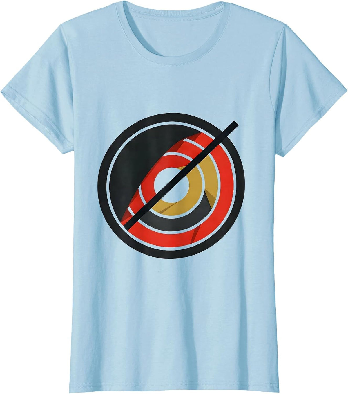 Women's Fibonacci Spiral Sacred Geometry Math Enthusiast T-Shirt - Baby Blue