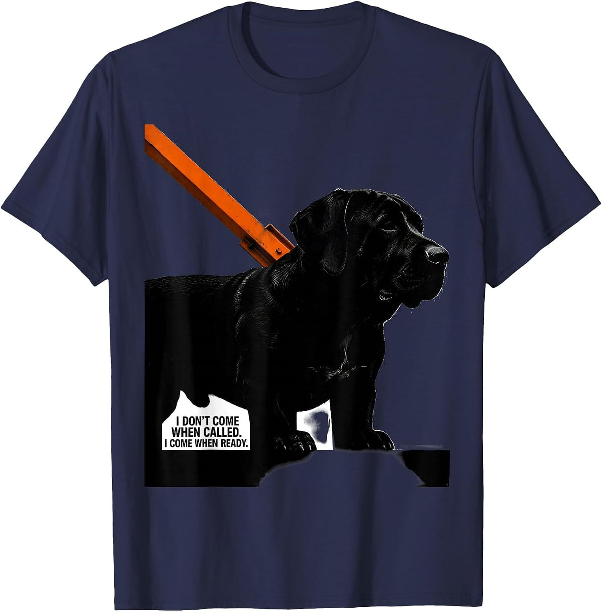 Men's I Don't Come When Called I Come When Ready Funny Basset T-Shirt - Navy Blue