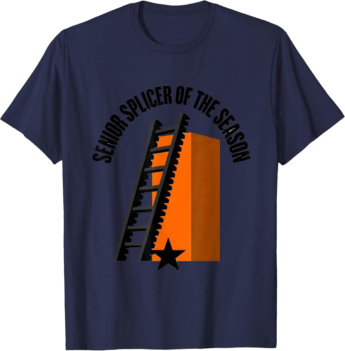 Senior Splicer of the Season Brutalist DNA Helix Science T-Shirt - Navy Blue