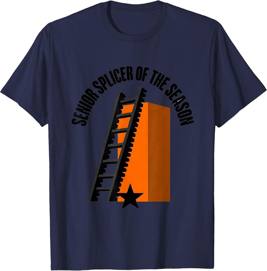Senior Splicer of the Season Brutalist DNA Helix Science T-Shirt - Navy Blue