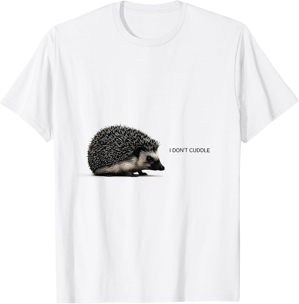 Men's I Don't Cuddle Funny Hedgehog Lover Gift for Kids Women T-Shirt - White