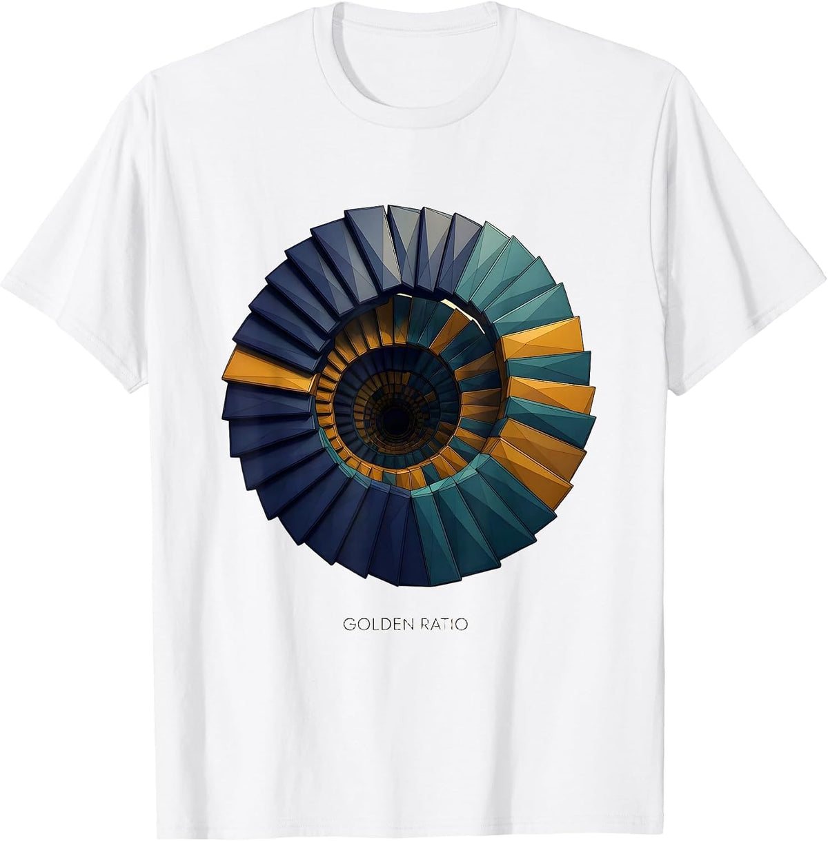 Men's Golden Ratio Low Poly Sacred Geometry Math Enthusiast Gift T-Shirt - White