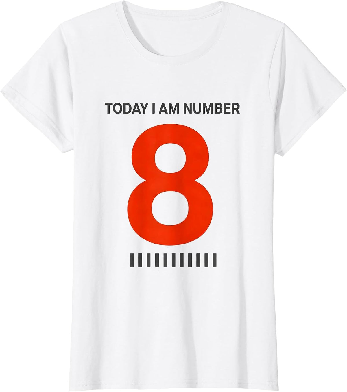 Today I Am Number 8 Minimalist 100th Day Of School Kids T-Shirt - White