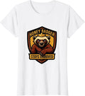 Women's Honey Badger Stays Unmoved Funny Animal Lover Vintage Mascot T-Shirt - White