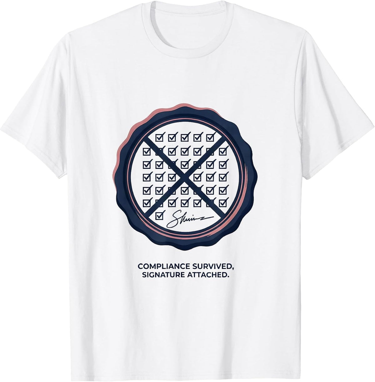 Men's Compliance Survived, Signature Attached Special Education T-Shirt - White