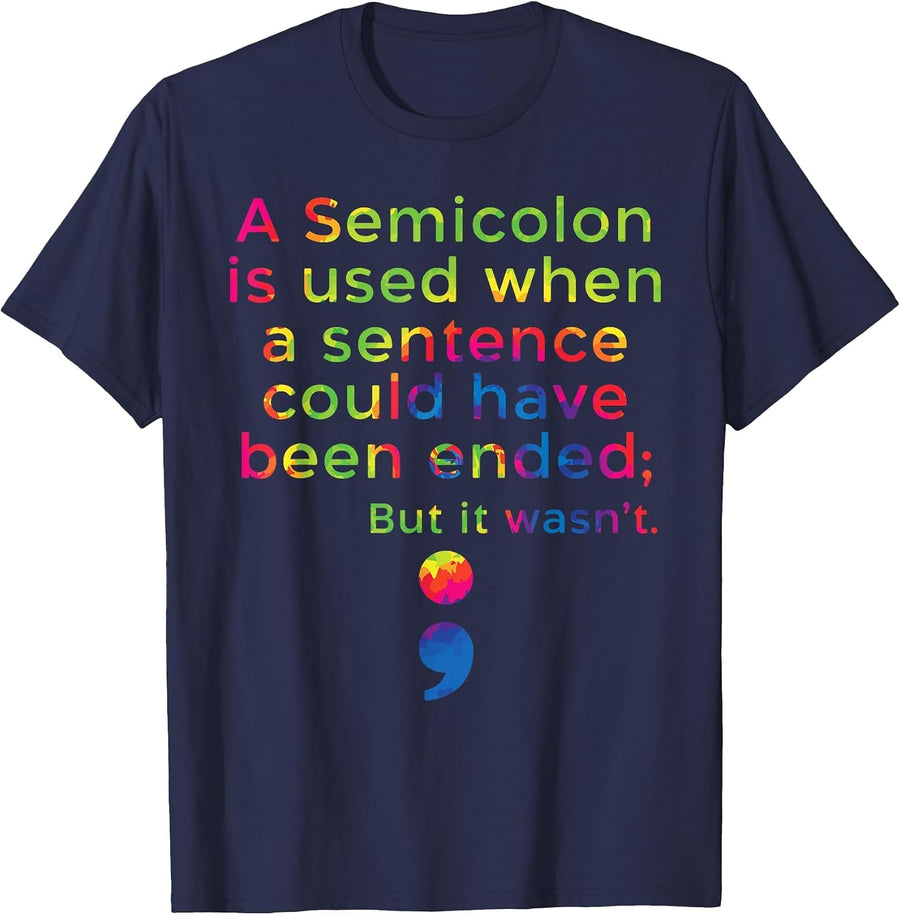 Suicide Prevention Awareness Mental Health Depression T-Shirt - Navy Blue