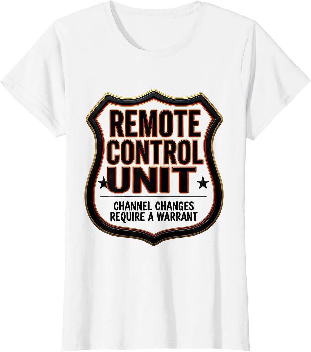 Remote Control Unit — Channel Changes Require A Warrant T-Shirt - White