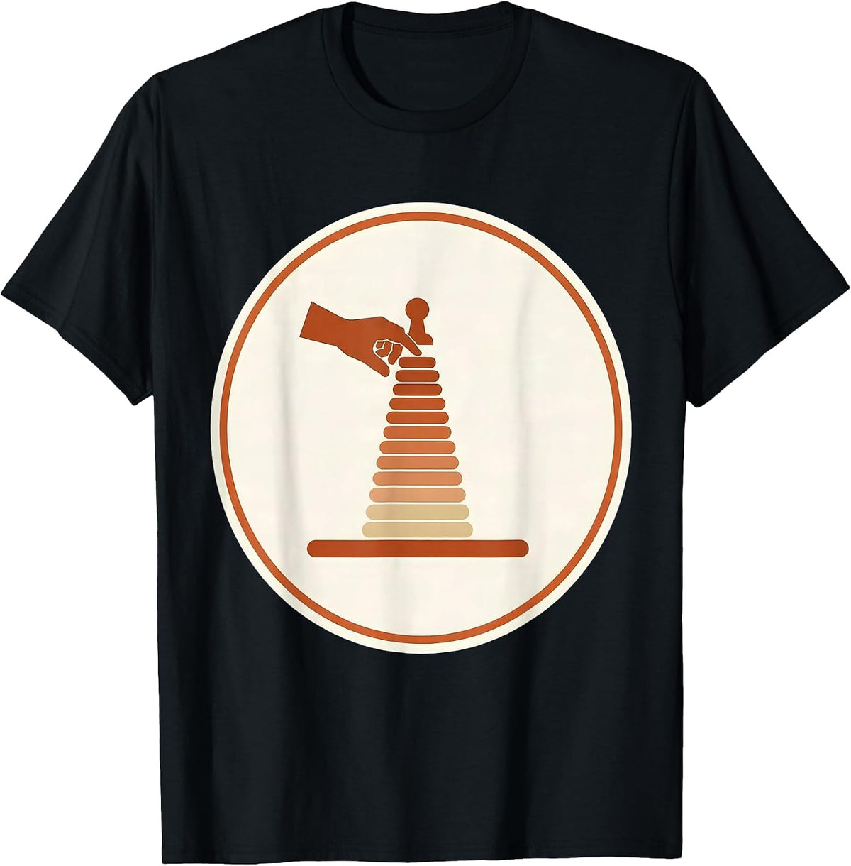 Men's Occupational Therapy Ring Stacking Kids OT Graphic T-Shirt - Black