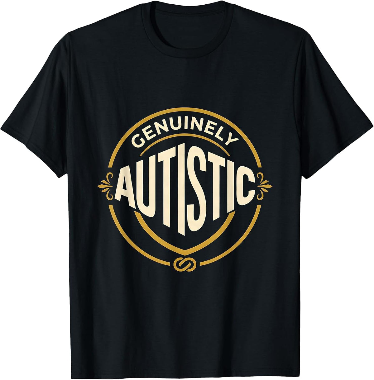 Men's Genuinely Autistic Neurodiversity Acceptance ADHD Gamer Gift T-Shirt - Black