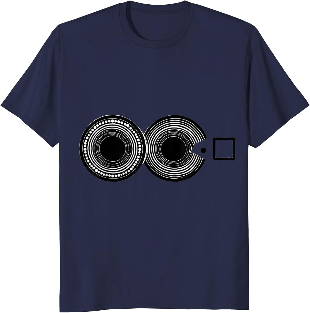 Men's Atomic Orbitals Silhouettes Nerdy Science Humor T-Shirt - Navy Blue