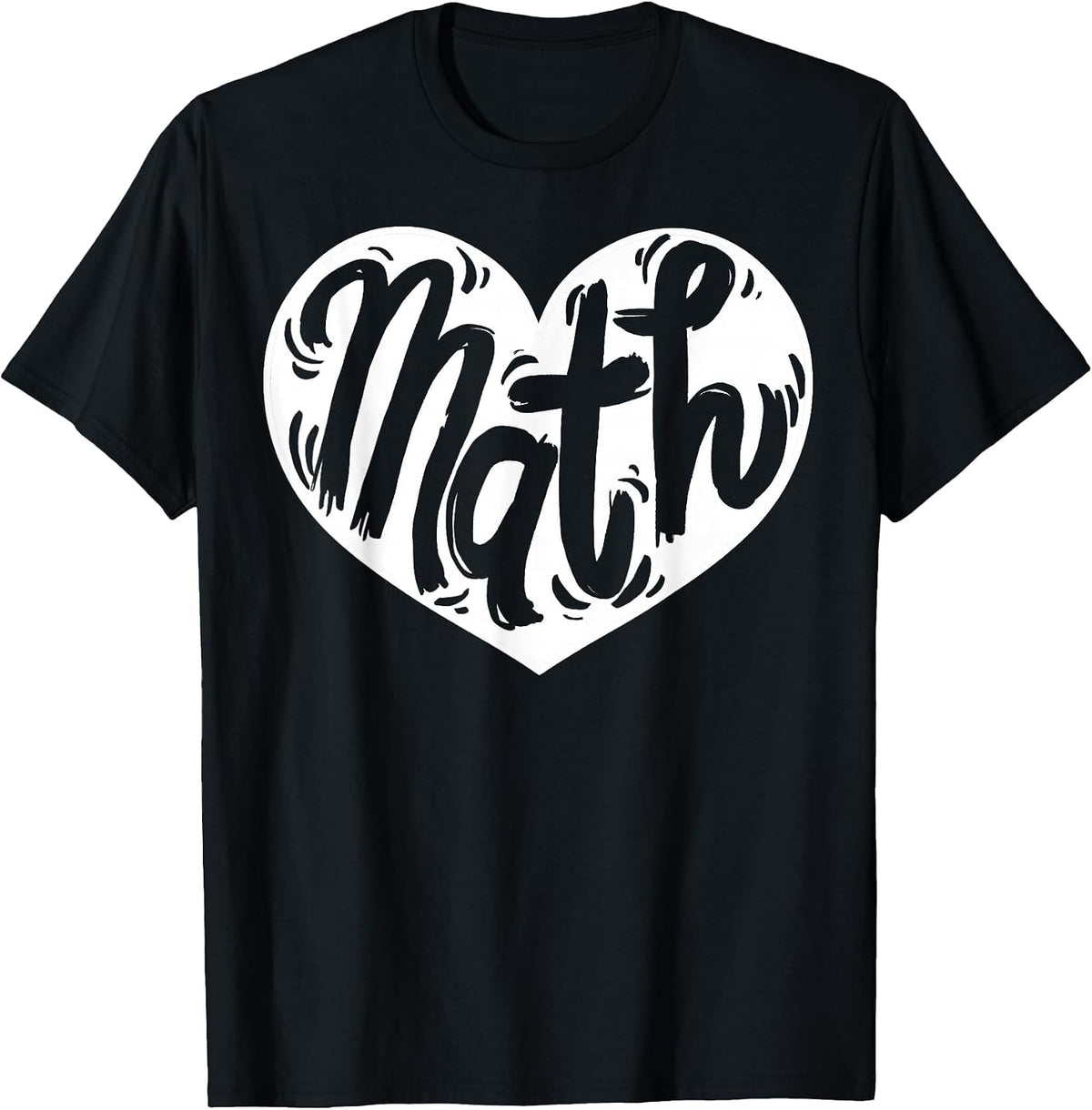 Math Teacher Student Love Valentine's Day T-Shirt - Black