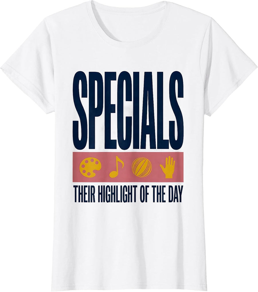 Women's Specials Their Highlight Of The Day Warm Teacher Squad T-Shirt - White