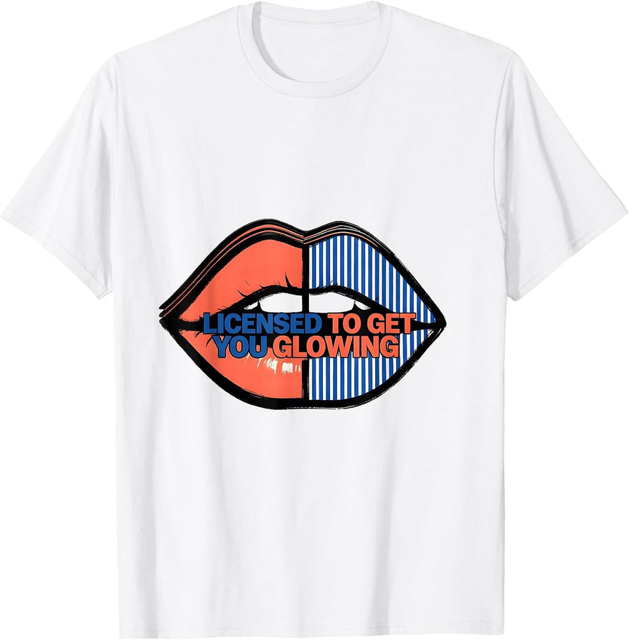 Men's Licensed To Get You Glowing Esthetician Skincare T-Shirt - White