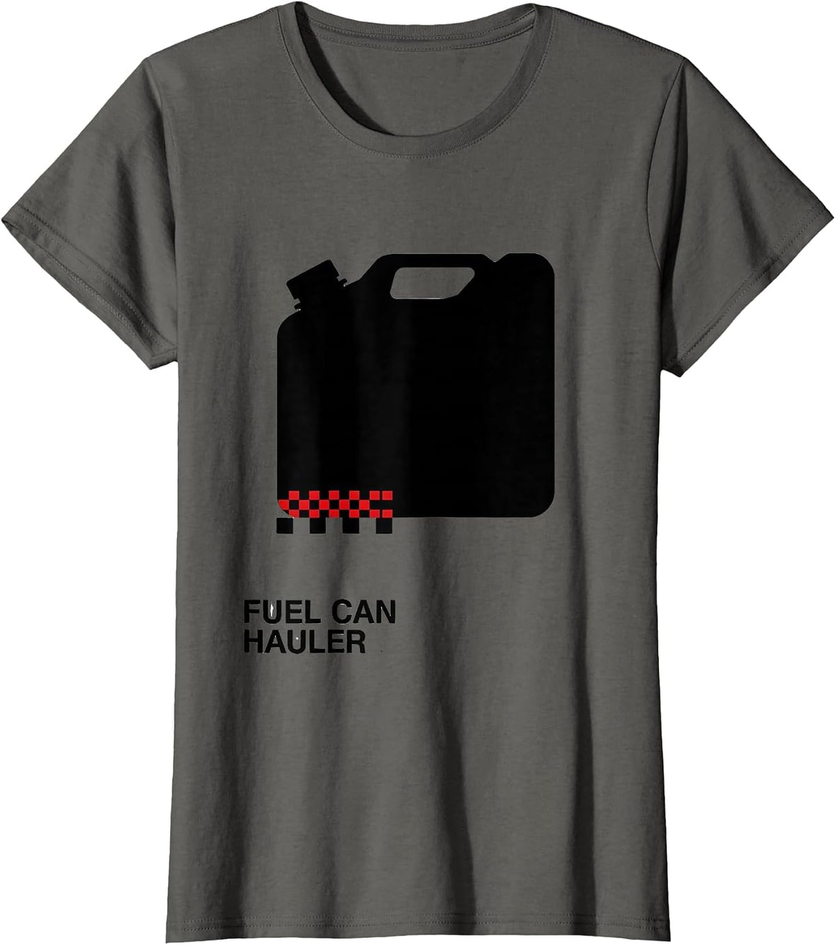 Women's Fuel Can Hauler Swiss International Racing Fan Motorsports T-Shirt - Asphalt Grey