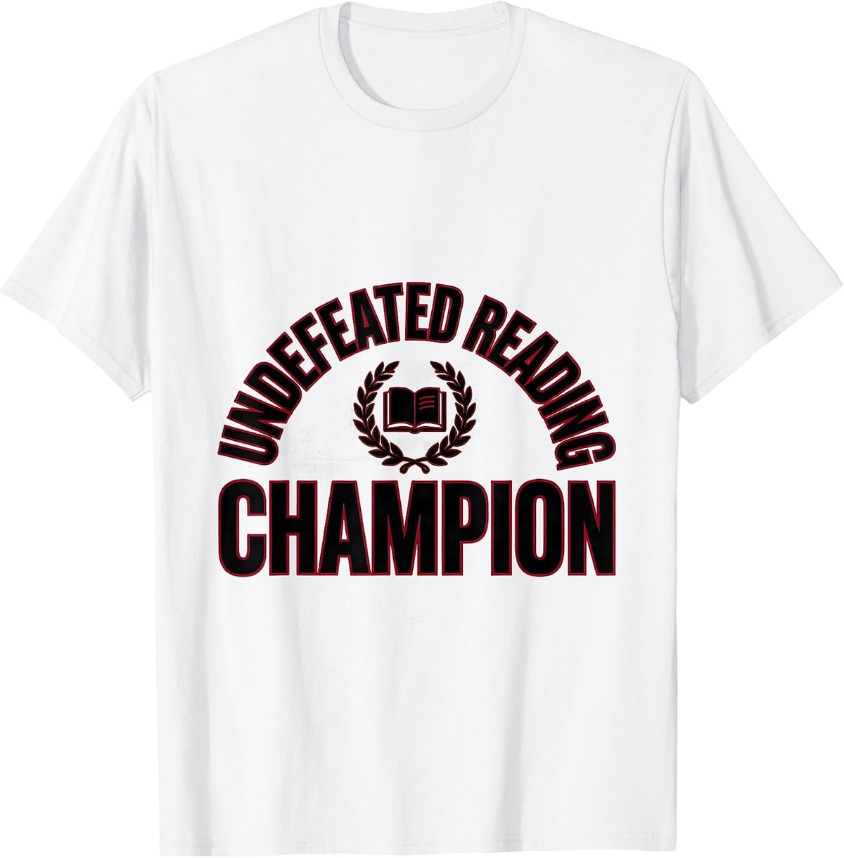 Men's Undefeated Reading Champion Retro Book Lover Literacy Humor T-Shirt - White