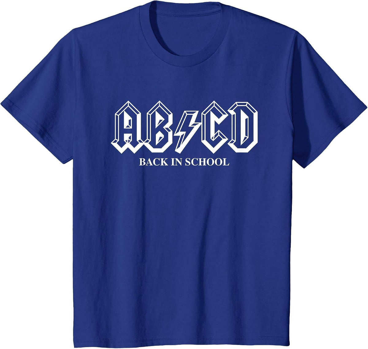AB/CD - Back in School - for Students and Teachers T-Shirt - Royal Blue