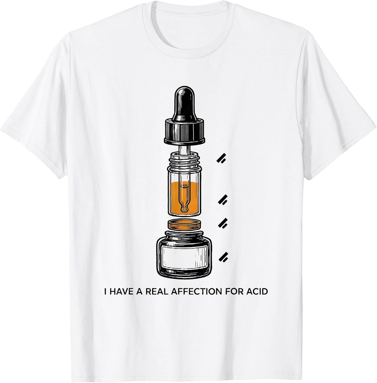Men's I Have A Real Affection For Acid Funny Esthetician Skincare T-Shirt - White