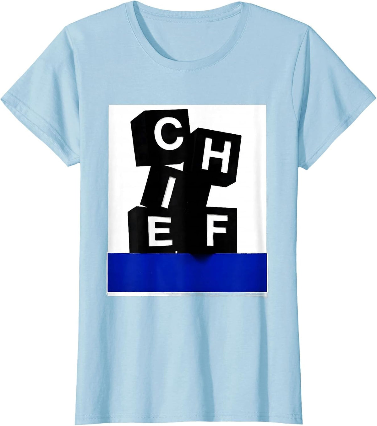 Charlie Hotel India Echo Foxtrot Vintage Thin Blue Line T-Shirt - Baby Blue