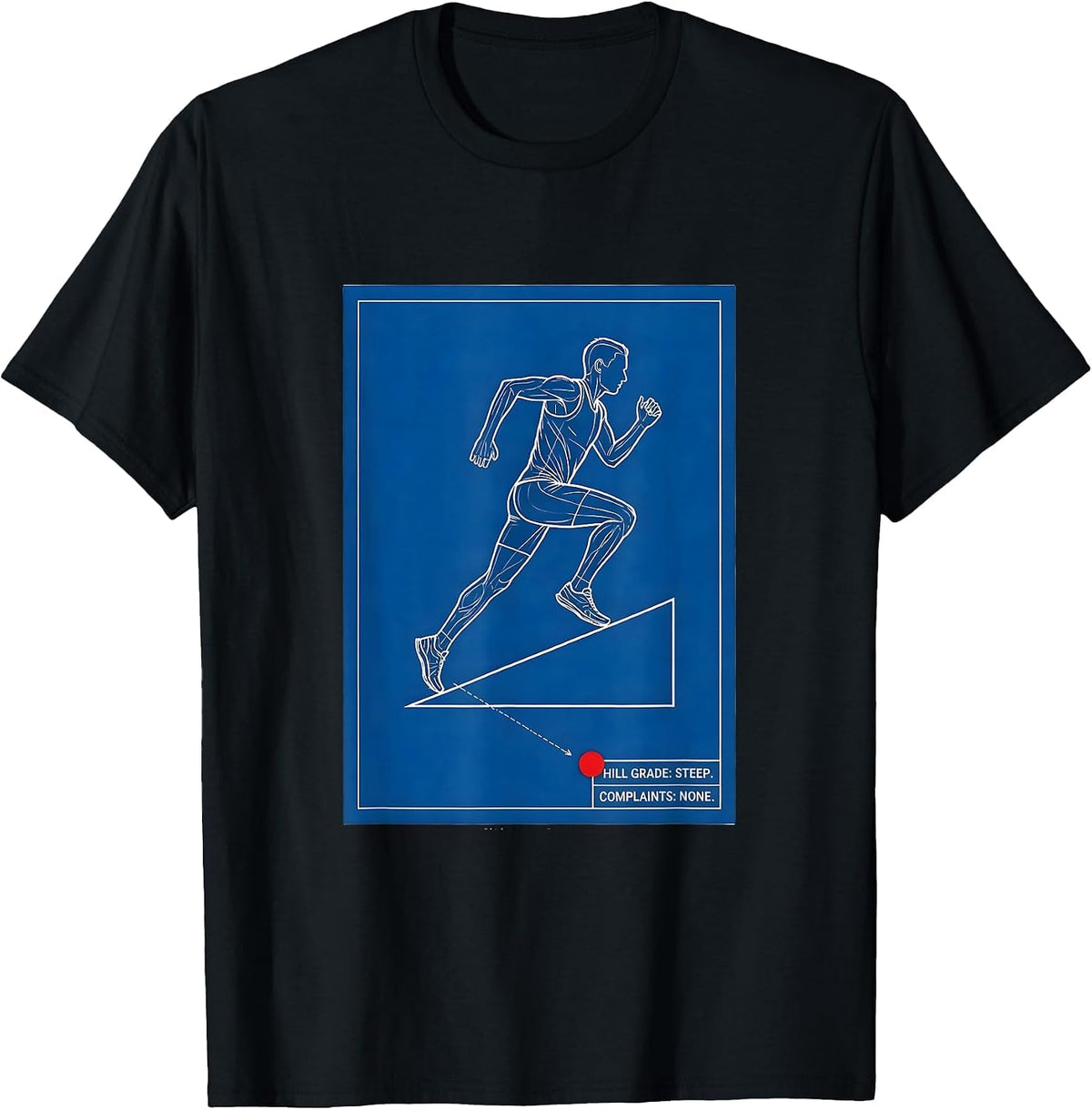 Men's Hill Grade: Steep. Complaints: None. Technical Blueprint T-Shirt - Black