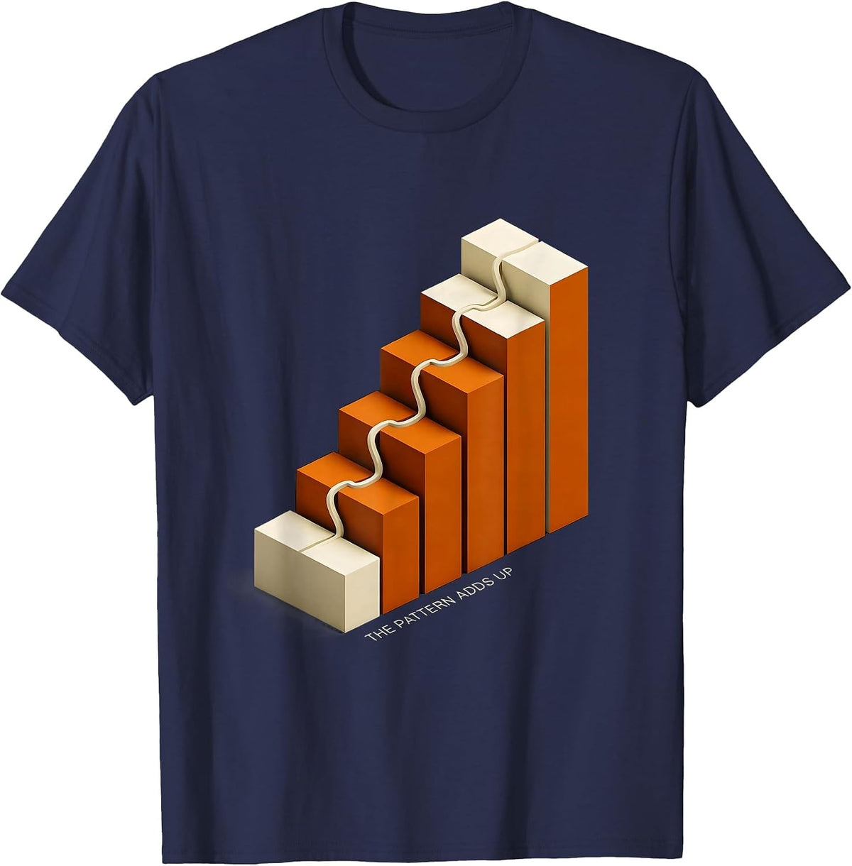 Men's The Pattern Adds Up Math Enthusiast Sacred Geometry Lover T-Shirt - Navy Blue