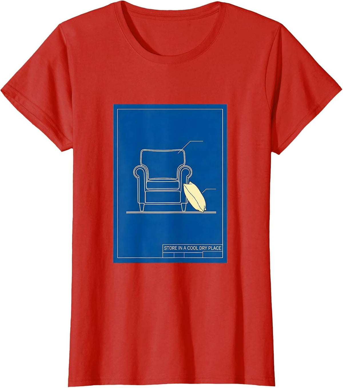 Women's Store In A Cool Dry Place Dark Humor Vintage Sarcastic T-Shirt - Red