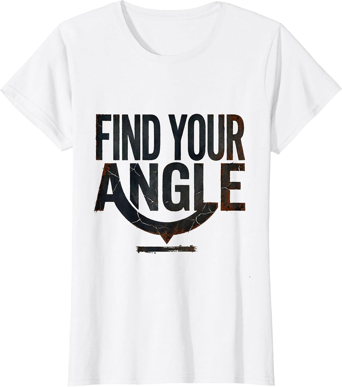 Find Your Angle Distressed Funny Math Teacher Gift T-Shirt - White
