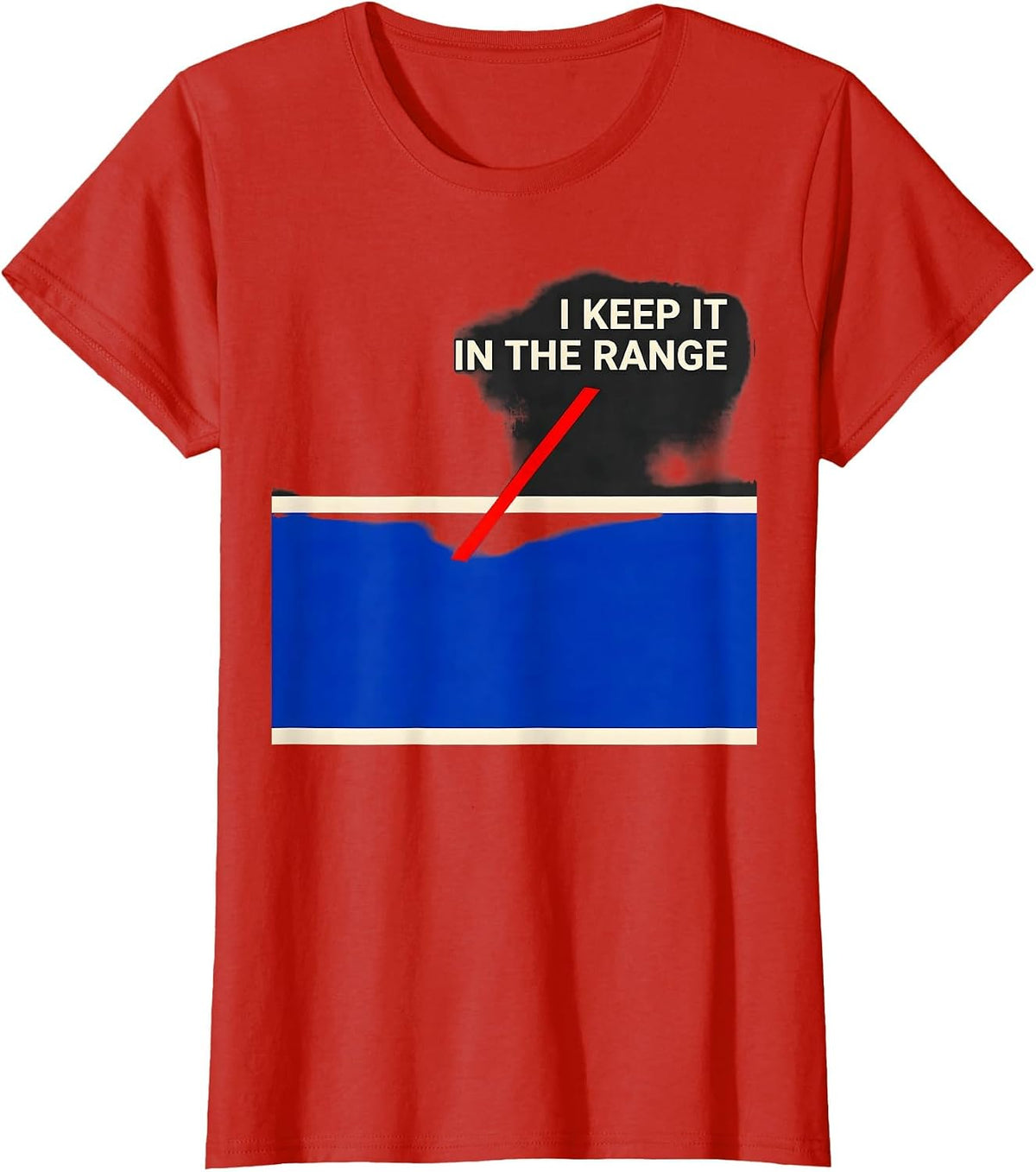 I Keep It In The Range Funny Math Teacher Nerd Gift T-Shirt - Red